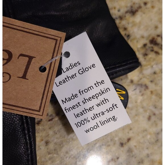 New! Women's Size L/XL Sheepskin Soft Leather 9.5" Wool Lined Gloves - Picture 5 of 11